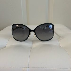 Gucci black and gold sunglasses